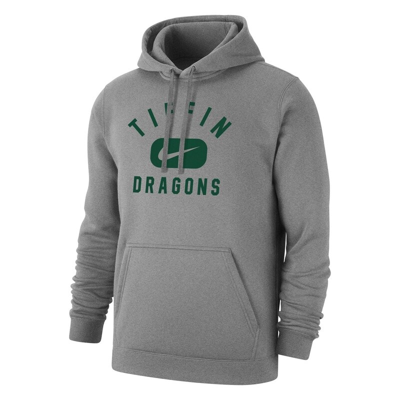 Nike Club Fleece Hoody- Dk Heather