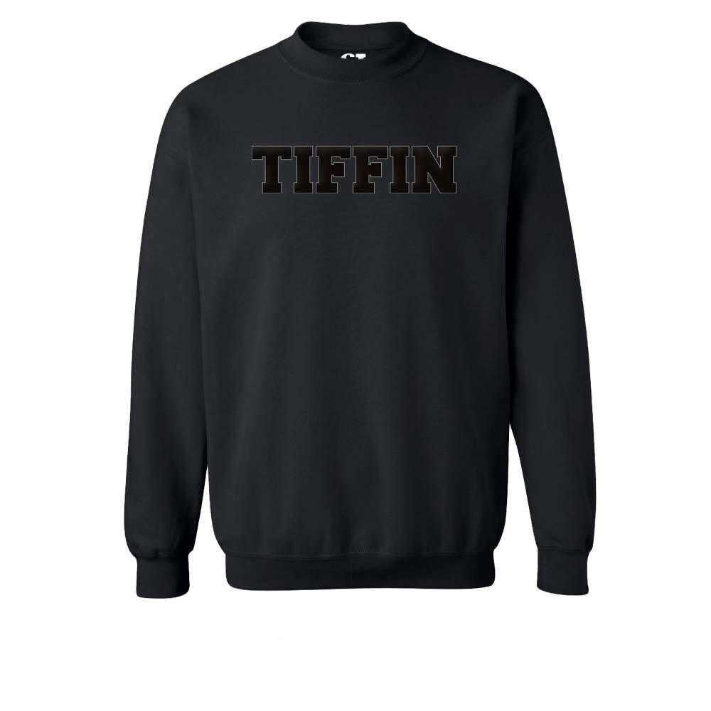 TIFFIN embroidered Crew- Black, Size: S, Colour: Black