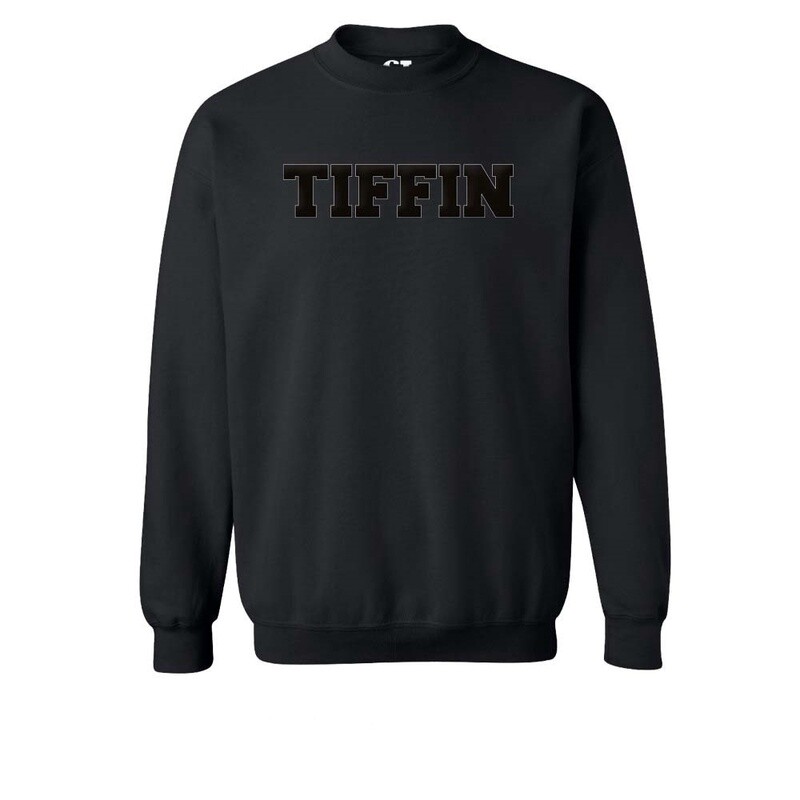 TIFFIN embroidered Crew- Black