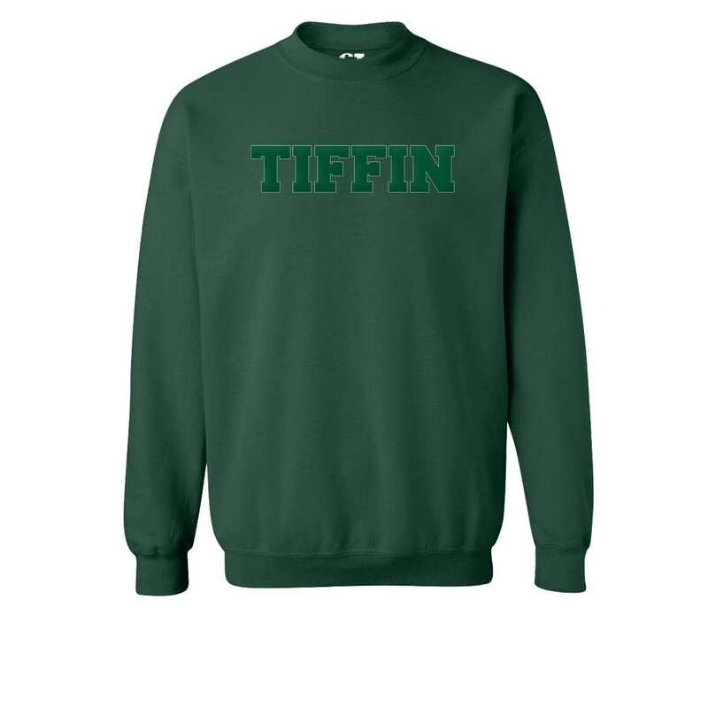 TIFFIN embroidered Crew- Hunter Green, Size: S