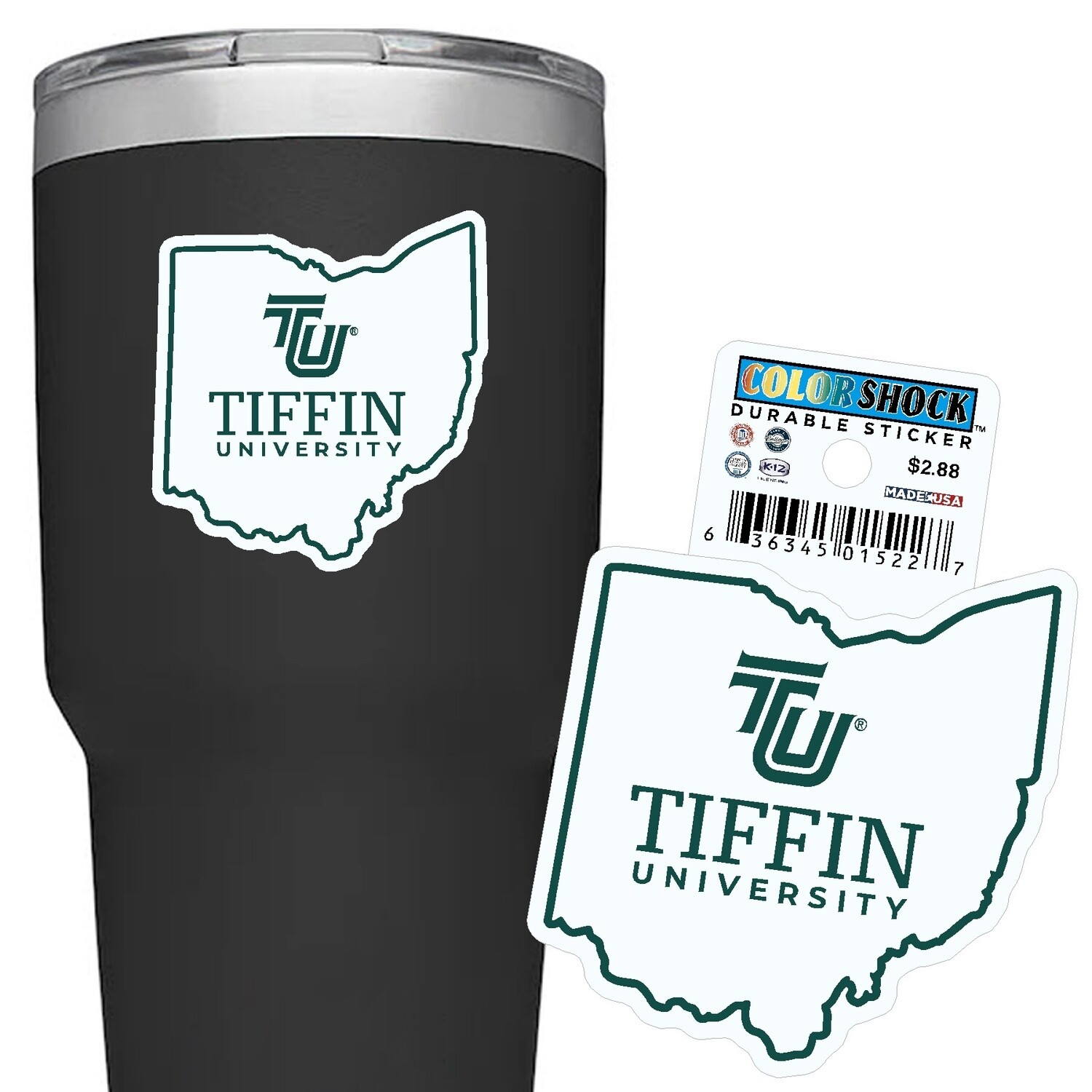 Sticker Ohio Map Tiffin University