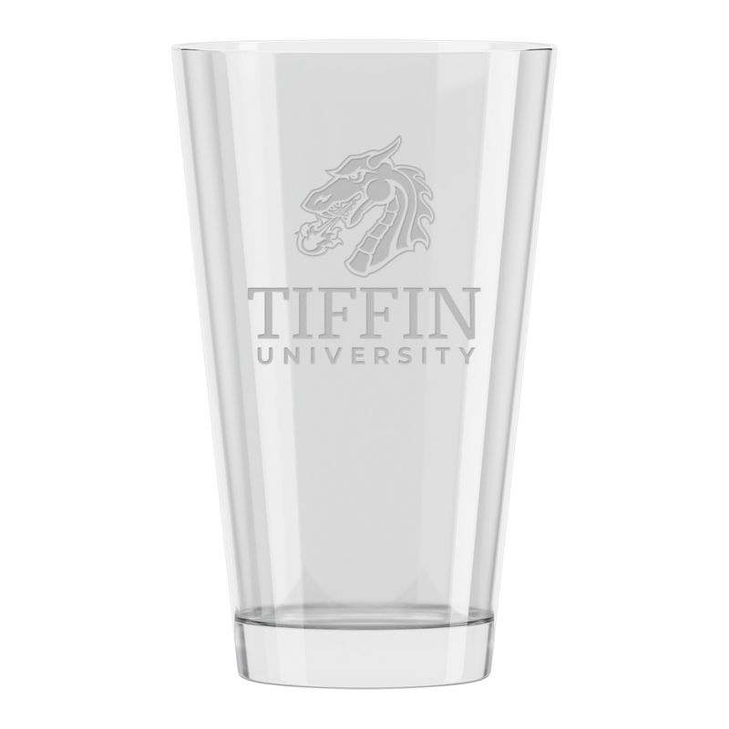 Pint Glass 16oz Dragon Tiffin University