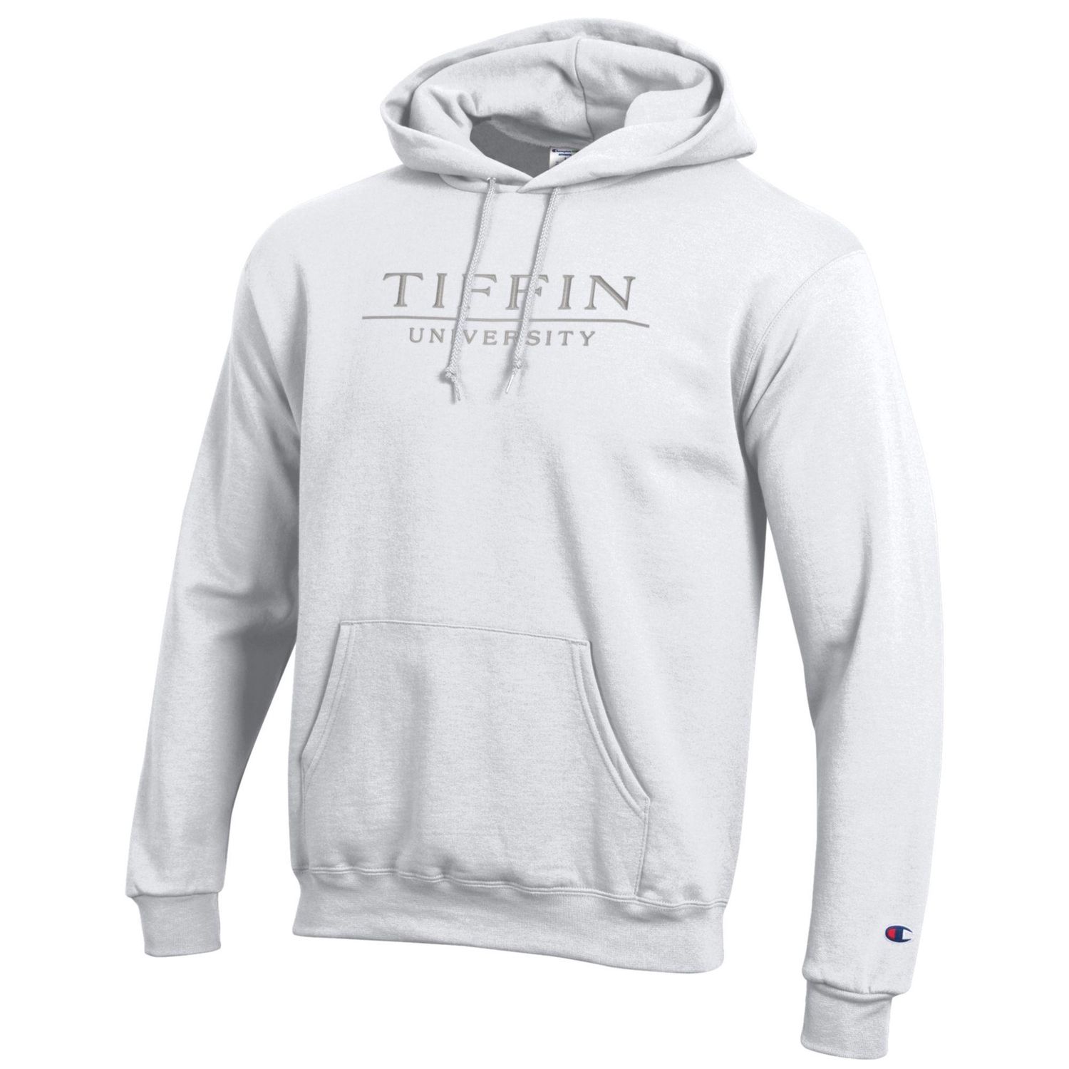 Champion Powerblend Fleece Hoodie - White, Size: S, Colour: White