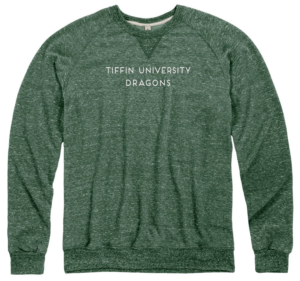 Snow heather Forest Green Crew Sweatshirt 031C, Size: S, Green: Green