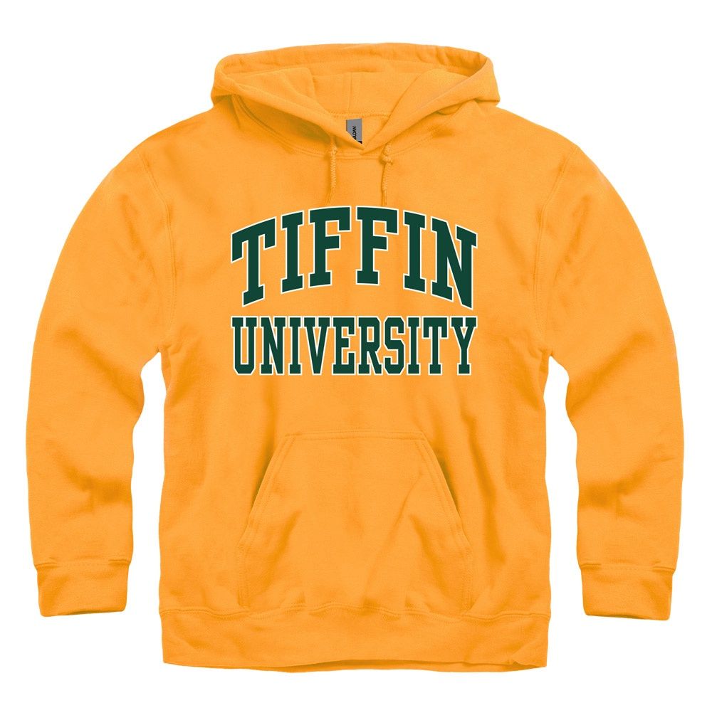 Collegiate Letter Hoodie- Gold, Size: S, Colour: Gold