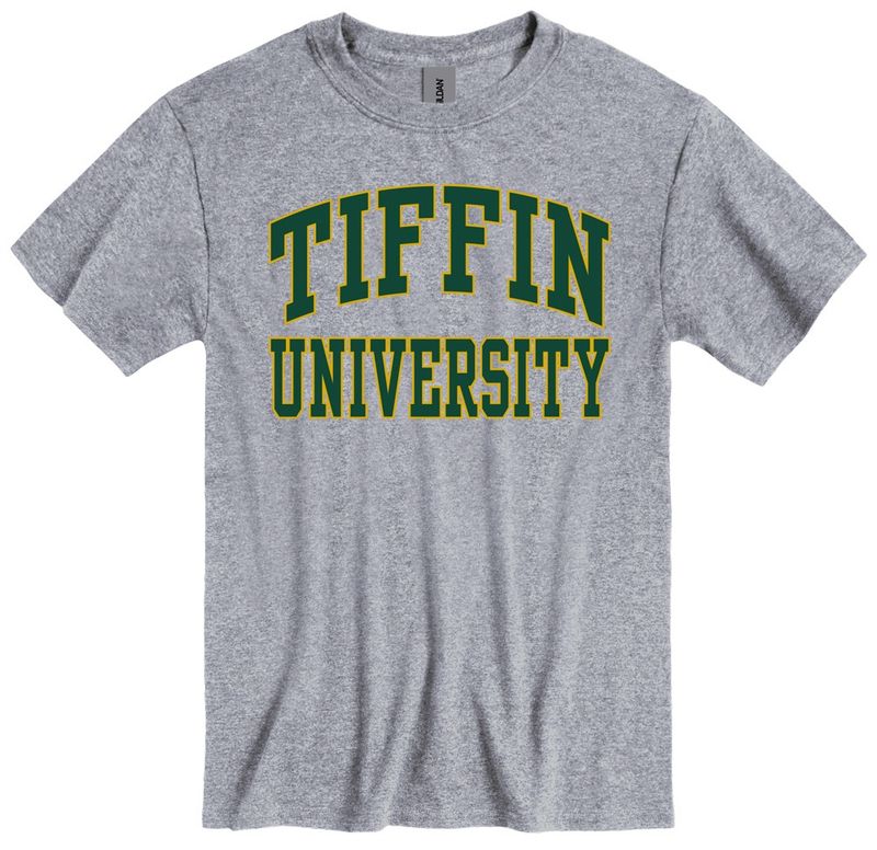 Collegiate Letter Tee-Gray