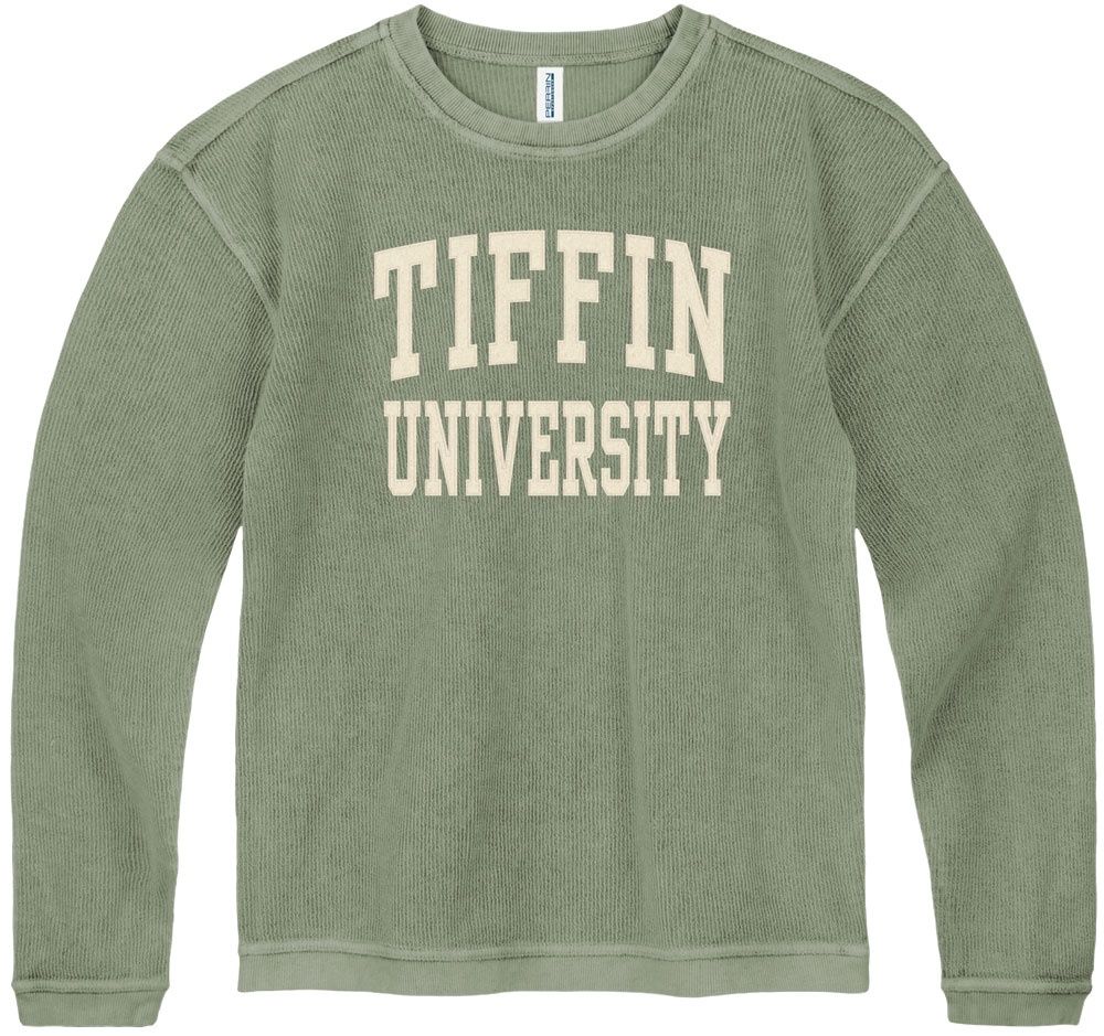 Army Green Corded Crewneck, Size: S