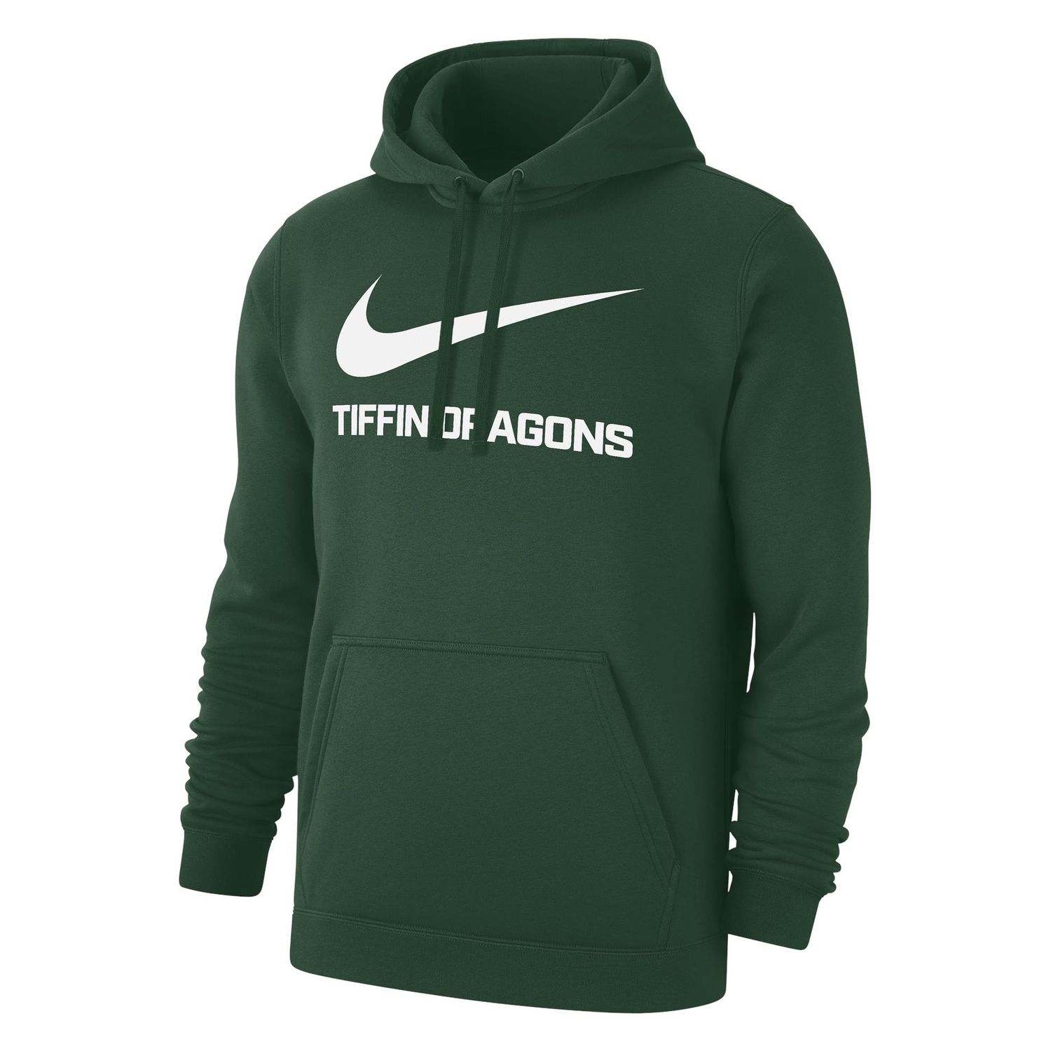 Nike Big Swoosh Club Fleece Hoody, Colour: Green, Size: S