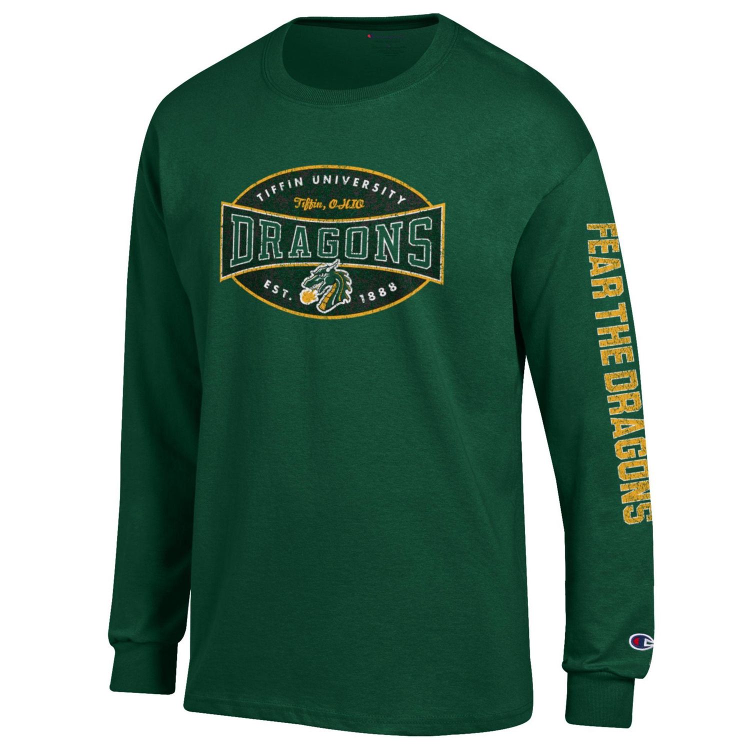 Fear the Dragon Long Sleeve, Colour: Green, Size: S
