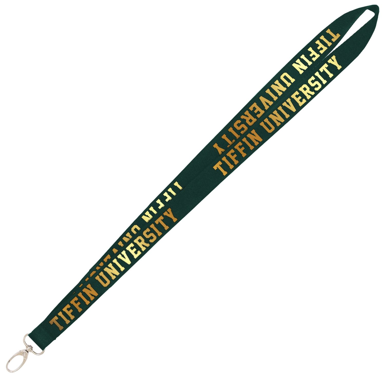 Durham Lanyard Dk Green w/gold foil