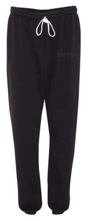 Black on Black TIFFIN scrunch Sweatpant, Size: S