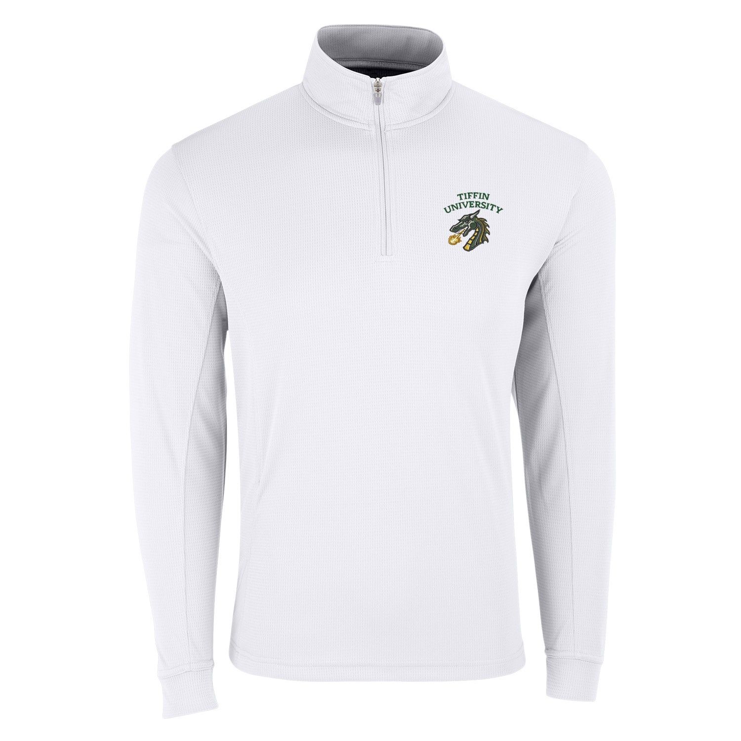 Mesh 1/4-Zip Tech Pullover, Colour: White, Size: M