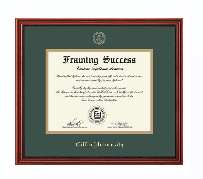 Windsor- Doctorate Diploma frame with Green &amp; Gold Double Mat