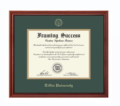 Windsor- Doctorate Diploma frame with Green &amp; Gold Double Mat