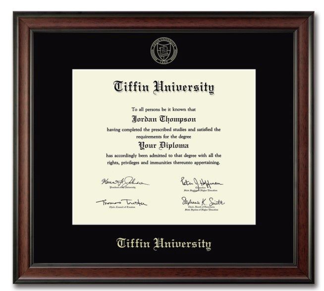 Church Hill Classics Embossed Diploma Frame, Colour: Black