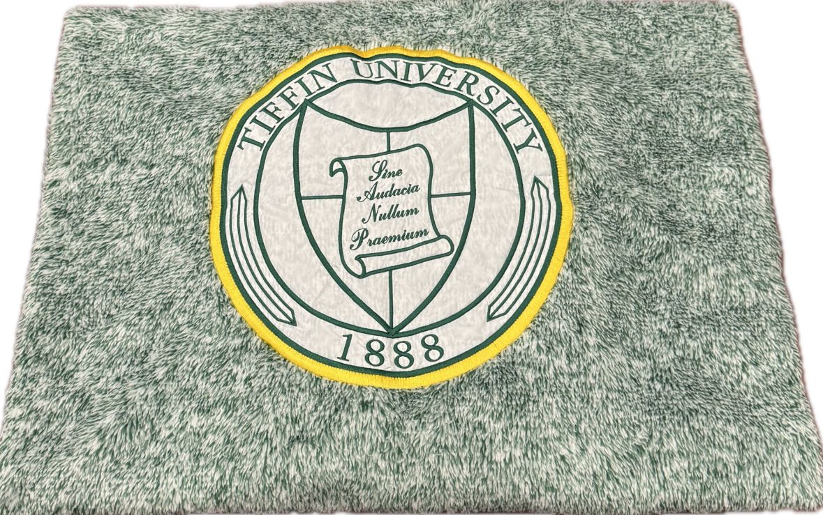 Tiffin University Seal Plush Throw