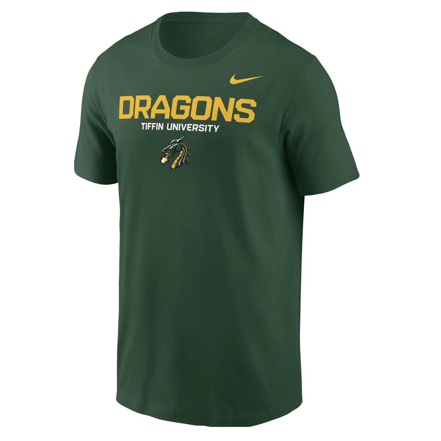 Nike Tiffin Dragons Core Cotton Tee, Colour: Green, Size: S