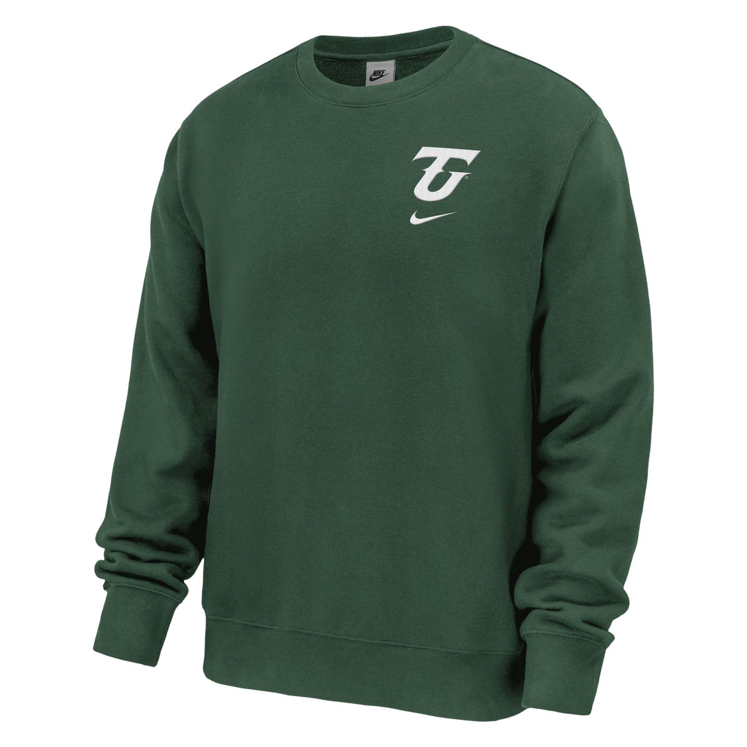 Green Club Fleece Embroidered Logo Crew