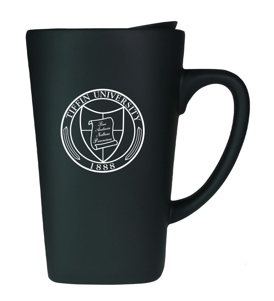 Soft Touch Ceramic  16oz Black mug