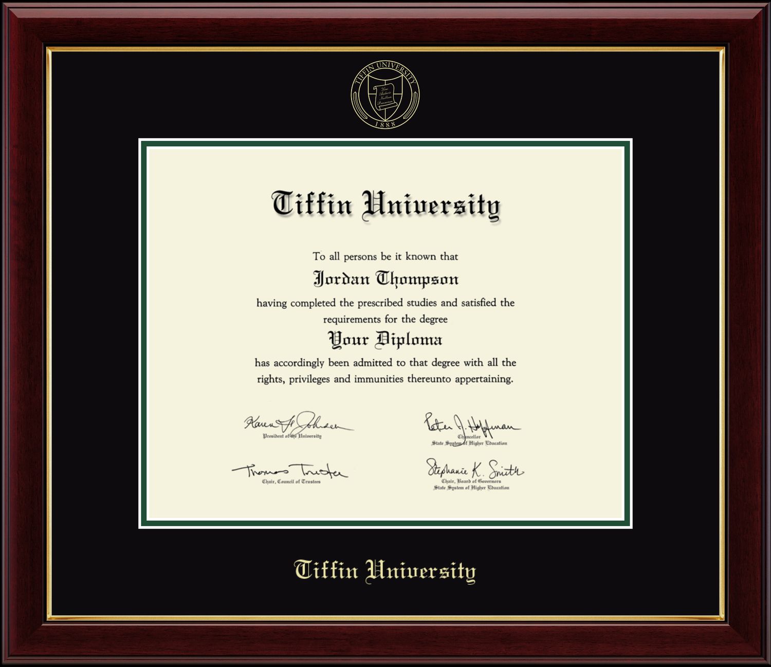 PhD Embossed Gallery Diploma Frame