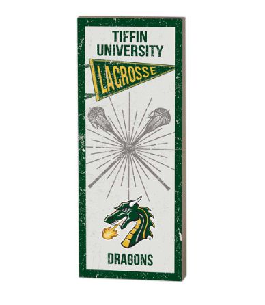 Vintage Lacrosse Wood Plaque – 7" x 18"