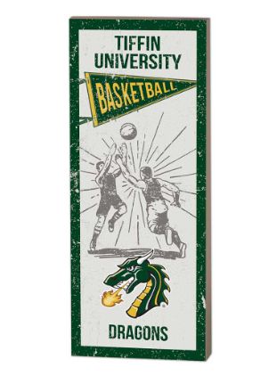 Vintage Player Men’s Basketball Wood Plaque – 7" x 18"