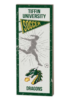 Vintage Player Women’s Soccer Wood Plaque – 7" x 18"