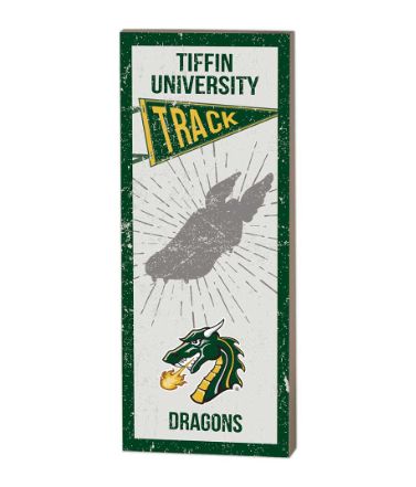 Vintage Player Track &amp; Field Wood Plaque – 7" x 18"