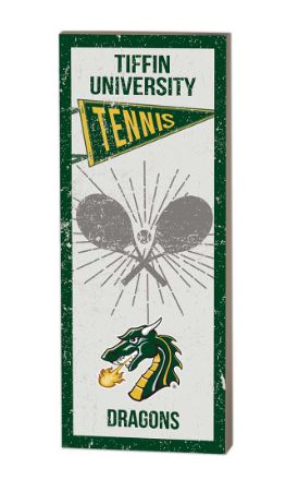 Vintage Player Tennis Wood Plaque – 7" x 18"