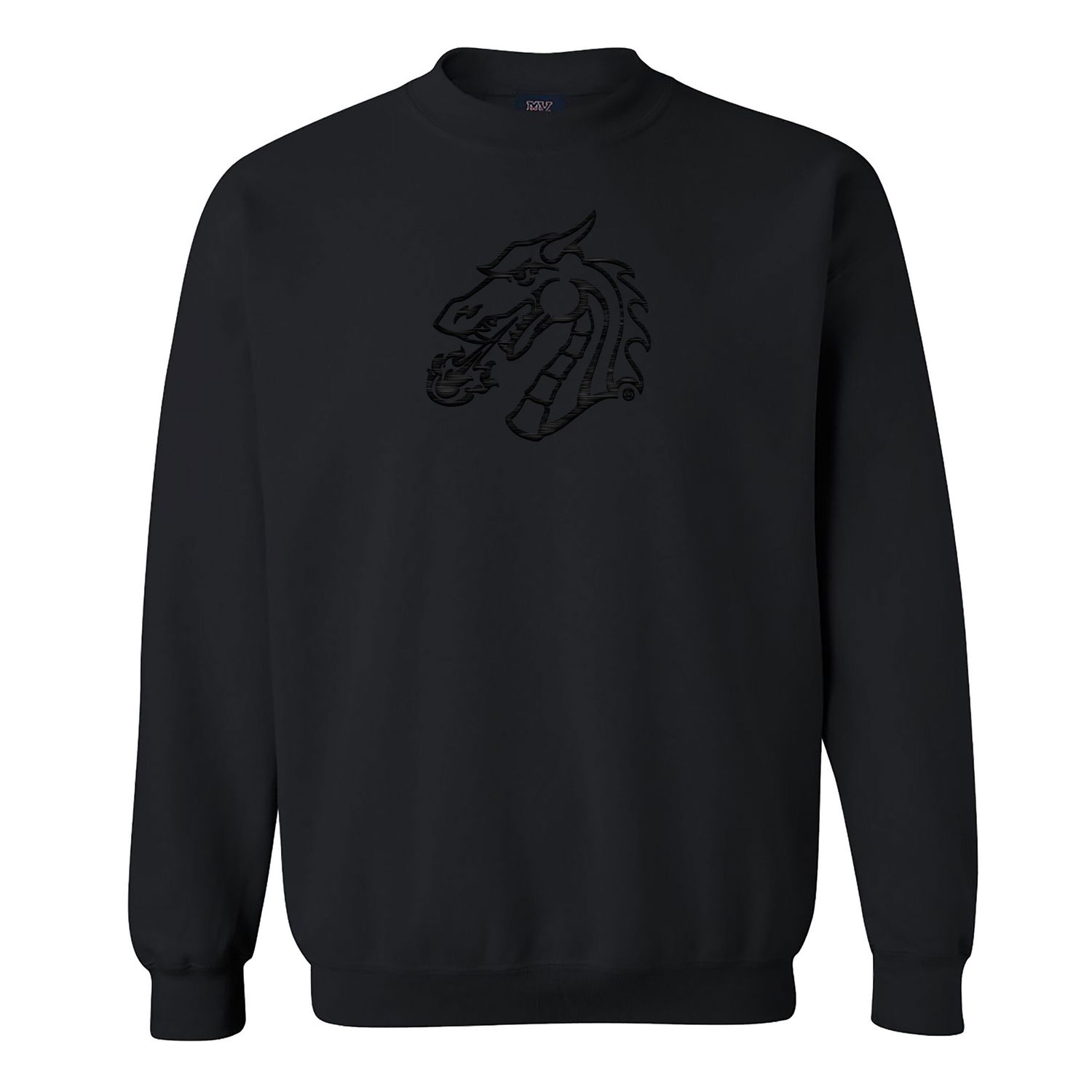 Blk Everyday Crew Tonal Dragon