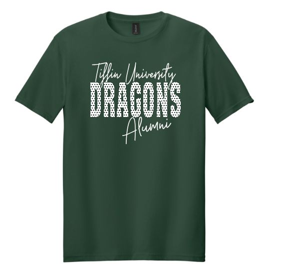 Dotted Dragons Alumni Tee, Colour: Green, Size: S