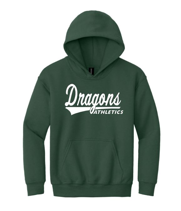 Youth Dragons Athletics Hoodie, Colour: Green, Size: YS