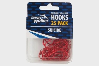 Jarvis Walker Suicide Red Hooks. 25 Pack