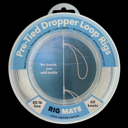 Pre-tied dropper loop rigs 80 lb