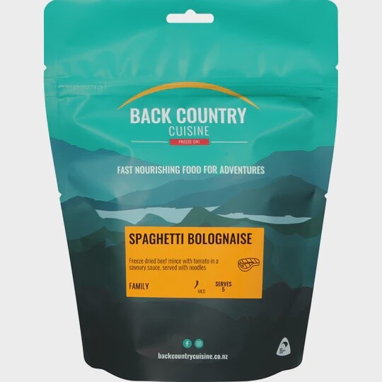 Back Country Cuisine  Freeze Dried Spaghetti Bolognaise (Family)