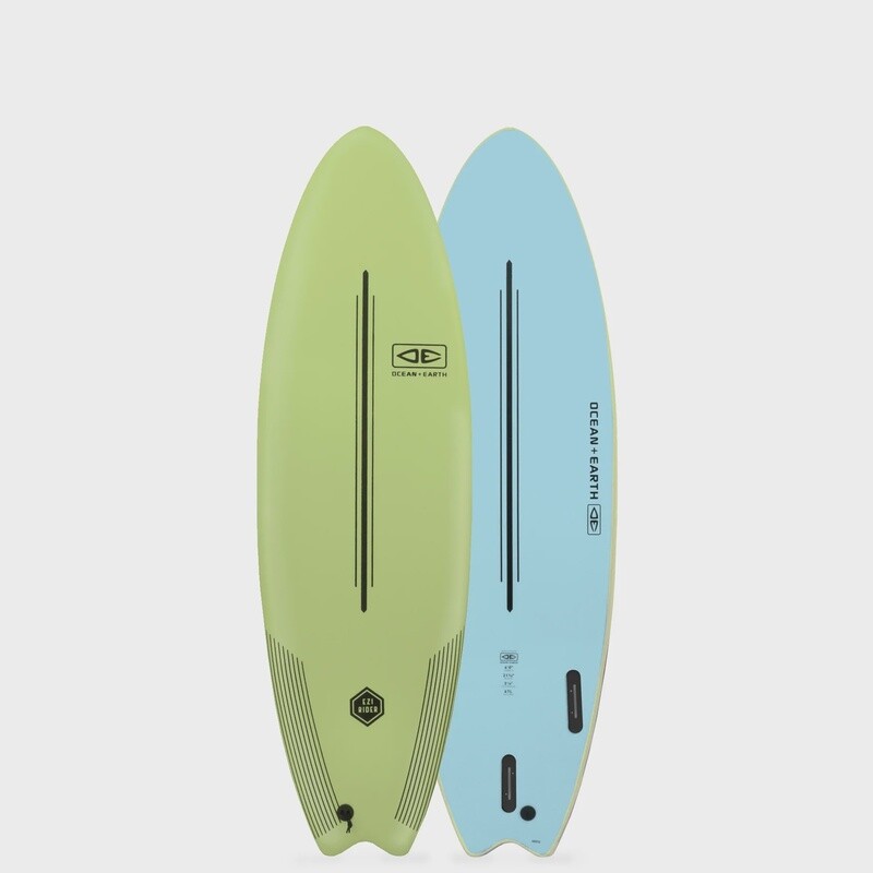 OCEAN+EARTH EZI-RIDER 6&#39;0&quot; SOFT BOARD ACID GREEN (INSTORE ONLY)