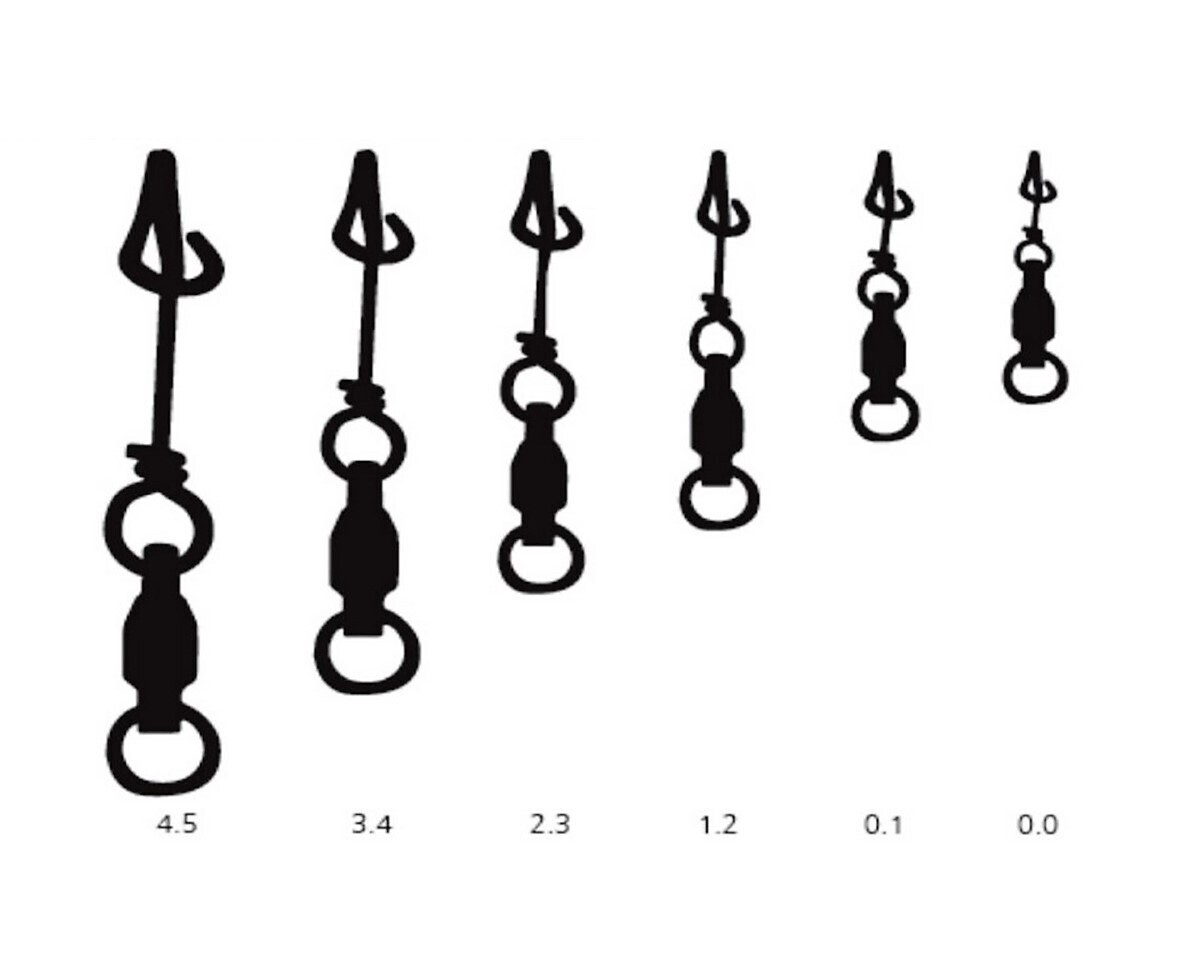 Mustad Ultrapoint Fastach Clips with Ball Bearing Swivel, Size: 0.0