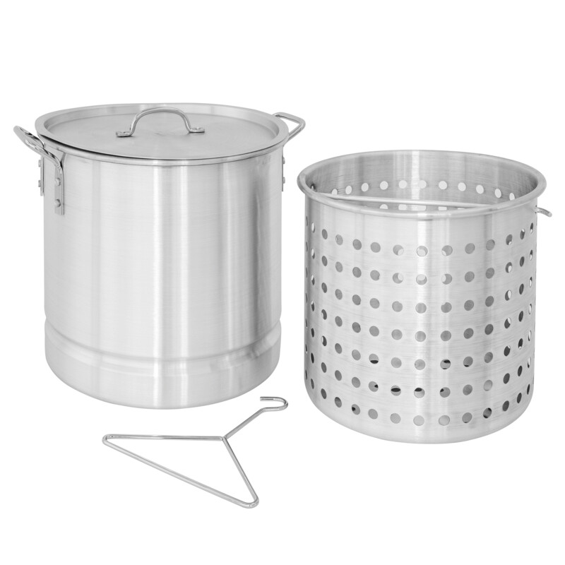 30L Aluminium Stockpot &amp; Basket