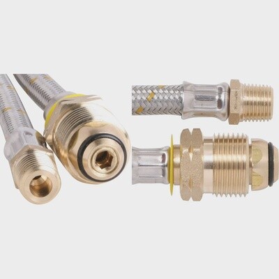Outdoor Connection S/Steel Pigtail - Class C 1/4&quot;NTP x POL x 450mm