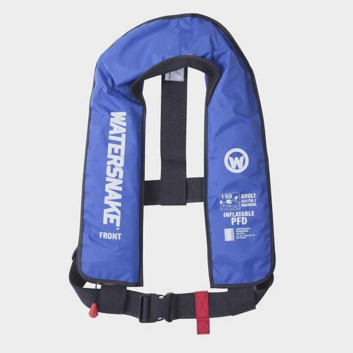 PFD CO2 MANUAL INFLATE BLUE. (INSTORE ONLY)