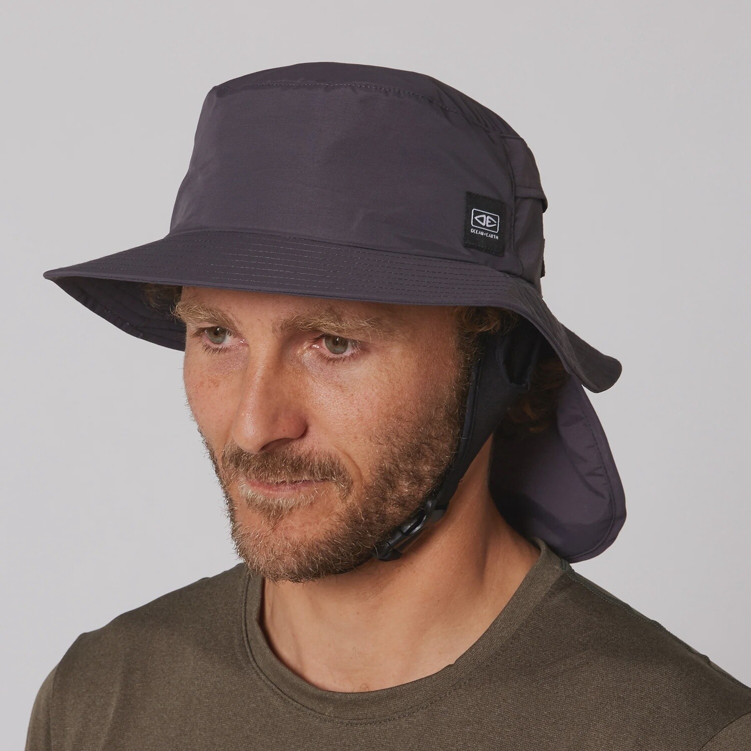 Indo Stiff Peak Surf Hat, Colour: Charcoal, Size: XSmall