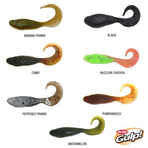 Berkley Gulp Minnow Grub, Size: 2inch, Colour: Banana Prawn
