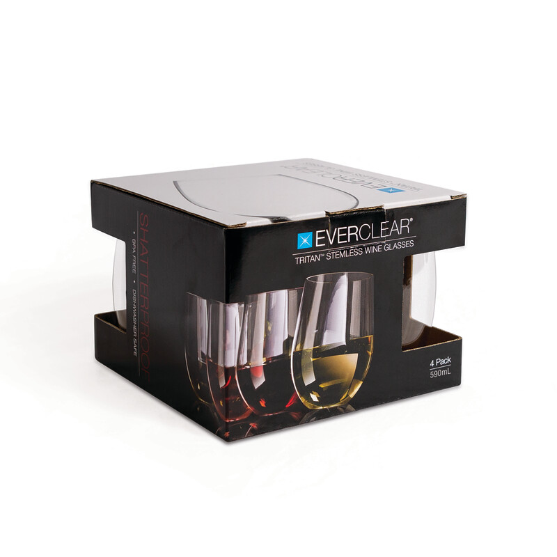 Tritan Stemless Red Wine 590ml 4 Pack (DIS)