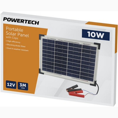 12V 10W Solar Panel with Clips