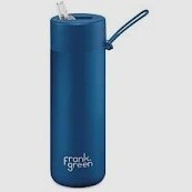 Frank Green Ceramic Reusable bottle 20oz/595ml, Colour: Deep Ocean