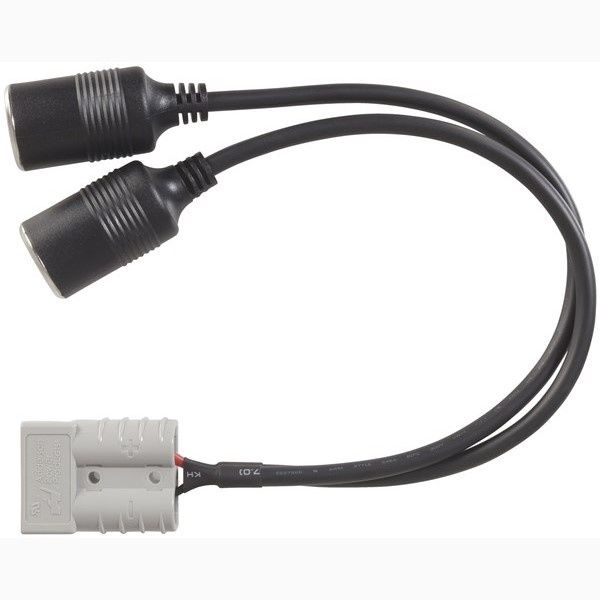 Anderson Plug to 2 x 15A Cigarette Lighter Sockets