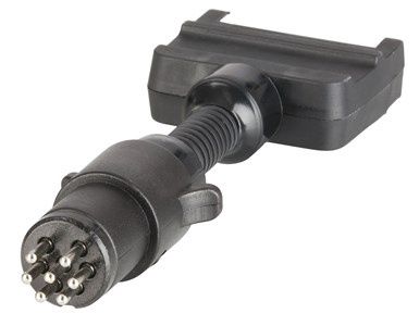 Trailer Adaptor - 7 Pin Flat Plug to 7 Pin Small Round Socket