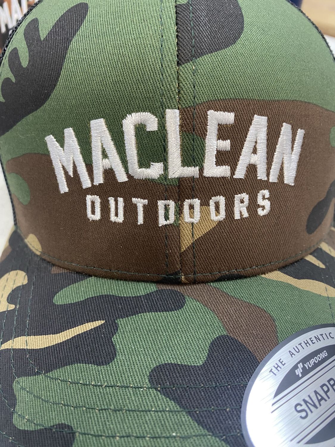 Maclean Outdoors Retro Camo Trucker Caps, Colour: Green Camo