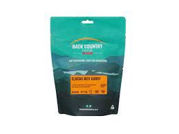 Back Country Cuisine  Freeze Dried Classic Beef Curry, Size: Small 90g