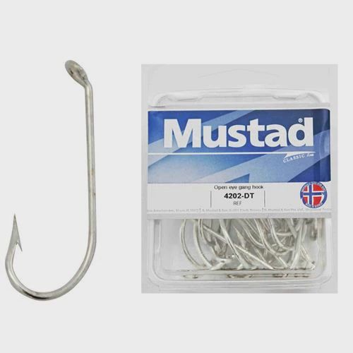 MUSTAD 4202-DT KIRBY OPEN EYE GANG HOOK - BOX 25PCS